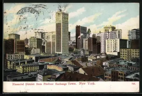 AK New York, NY York City, NYC, Financial District from Produce Exchange Tower