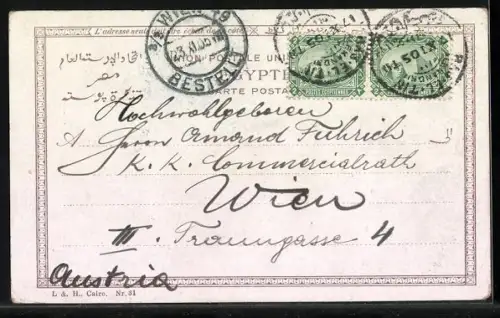 AK Cairo, General View, Teilansicht mit Moschee