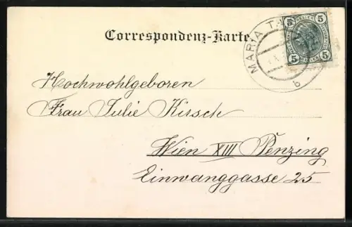 AK Maria Taferl, Strassenpartie aus der Vogelschau