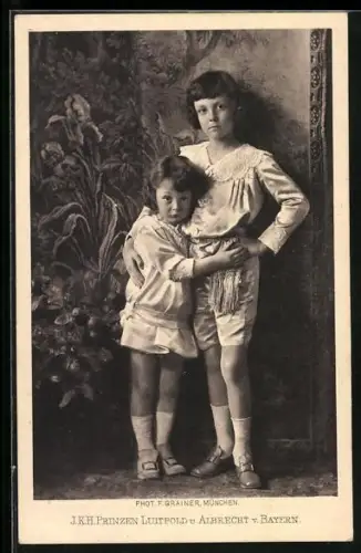 AK Erbprinz Luitpold und Albrecht von Bayern im Knabenalter