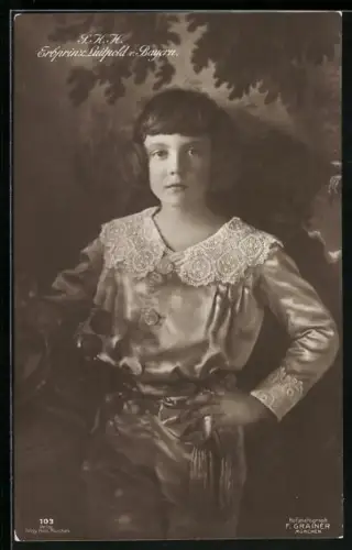 AK Kinderporträt Erbprinz Luitpold v. Bayern