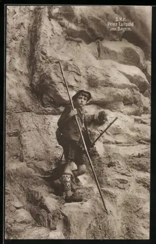 Foto-AK Prinz Luitpold von Bayern als Bergsteiger