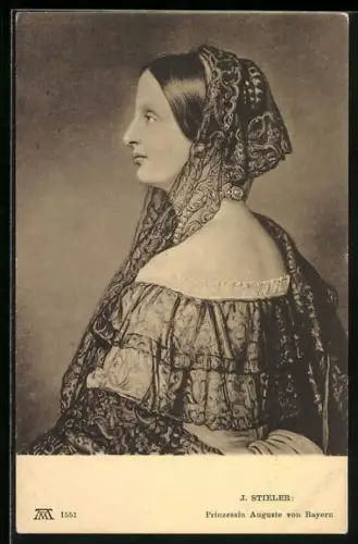 AK Prinzessin Auguste von Bayern im Profil