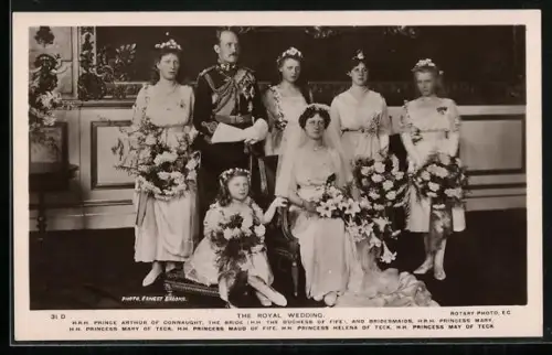 AK Königshaus von England, Hochzeit Prince Arthur of Connaught und der Duchess of Fife