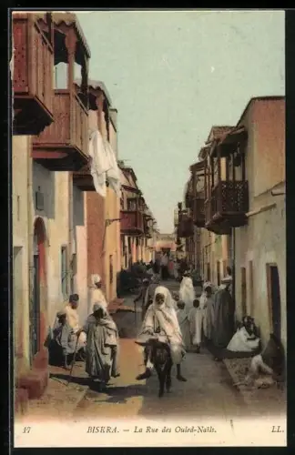 AK Biskra, La Rue des Ouled-Nails