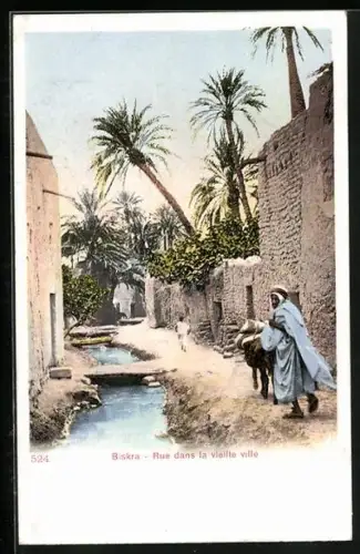 AK Biskra, Rue dans la vieille ville