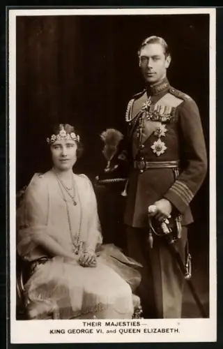 AK Their Majesties King George VI. and Queen Elizabeth