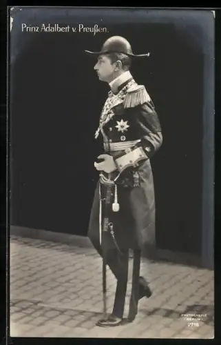 AK Prinz Adalbert von Preussen in Uniform mit Orden