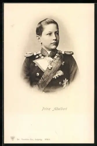 AK Prinz Adalbert von Preussen in junge Jahren, in Uniform mit Epauletten