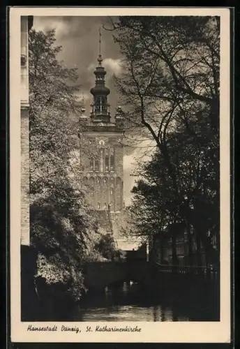 AK Danzig-Gdansk, an der St. Katharinenkirche