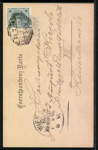 Lithographie Wien, Belvedere, Mutter mit Kind