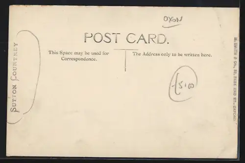 Foto-AK Sutton Courtney, Riverside House and Garden