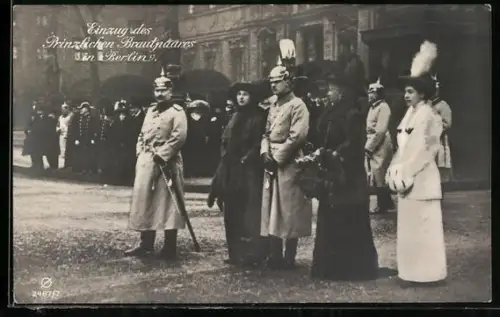 AK Berlin, Einzug des Herzogs Ernst August von Braunschweig mit Gemahlin Viktoria Luise