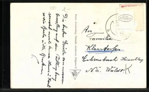 AK Linz a. d. D., Pöstlingberg mit Bergbahn aus der Vogelschau