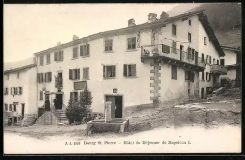 AK Bourg-St-Pierre, Hôtel du Déjeuner de Napoléon 1er