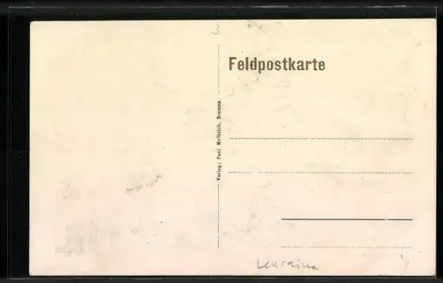 AK Holoby, Denkmal an der Hauptstrasse