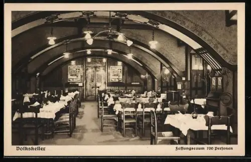 AK Wien, Speiseraum Volkskeller im Restaurant Wiener Rathauskeller