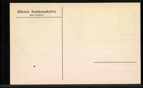 AK Wien, Speiseraum Volkskeller im Restaurant Wiener Rathauskeller
