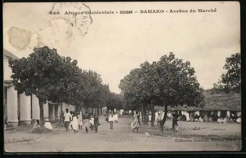 AK Bamako, Afrique Occidental, Soudan, Avenue du Marche