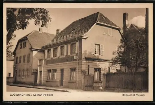 AK Logelbach, près Colmar, Restaurant Munsch