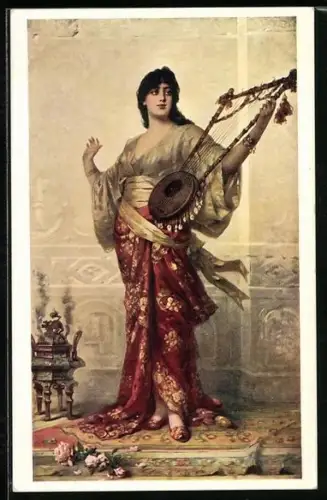 AK Tochter des Orients spielt auf einer Laute