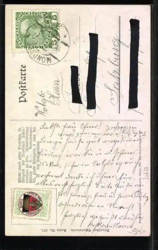 AK Deutscher Schulverein Nr. 277: Serie Oberösterr. Trachtenbilder, an der Salzburger Grenze 1830