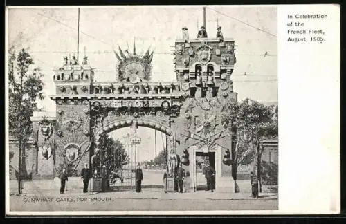 AK Portsmouth, Celebration of the French Fleet 1905, Gunwharf Gates