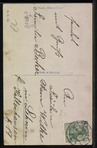 AK Schutzengel mit einem Mädchen, Segenswunsch zur Konfirmation