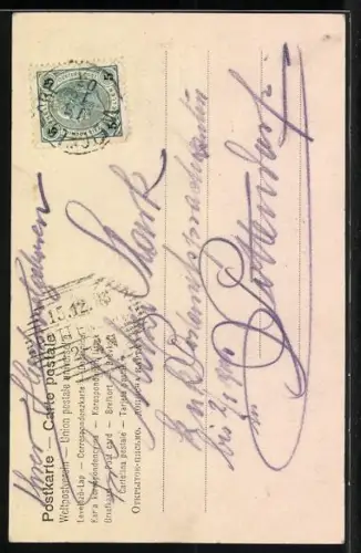 AK Weihnachtsengel wacht über ein schlafendes Kind