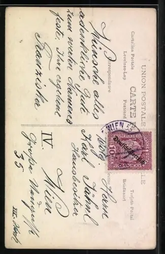 AK Engel erschein Menschen in einer Kirche, Kommunion