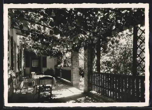 AK Monti-Locarno, Erholungsheim Tabor, Veranda