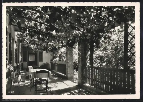 AK Monti-Locarno, Erholungsheim Tabor, Veranda