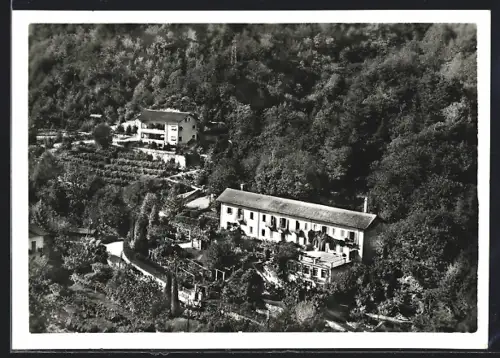 AK Locarno, Erholungsheim Tabor Monti aus der Vogelschau
