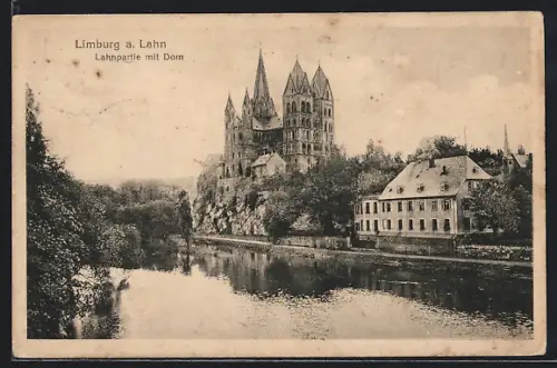 AK Limburg a. Lahn, Lahnpartie mit Dom