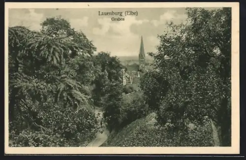 AK Lauenburg /Elbe, Graben