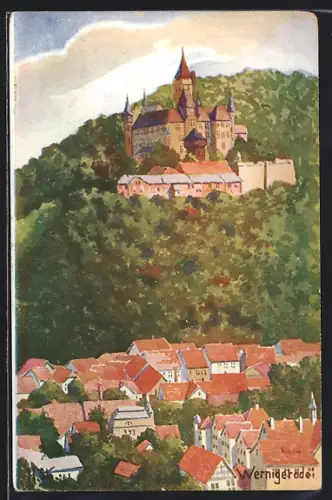 Künstler-AK Wernigerode, Schloss Wernigerode