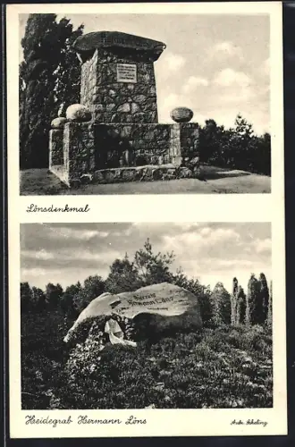 AK Walsrode, Lönsdenkmal, Heidegrab Hermann Löns