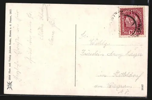 AK Spitz an der Donau, Totalansicht aus der Vogelschau