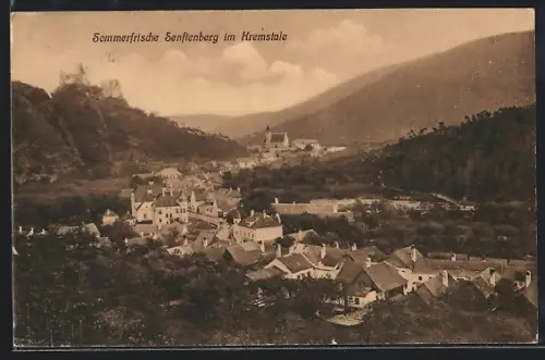 AK Senftenberg im Kremstale, Ortsansicht aus der Vogelschau