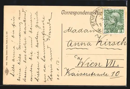 AK Senftenberg im Kremstale, Ortsansicht aus der Vogelschau