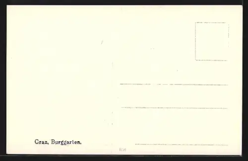 AK Graz, Partie im Burggarten, mit Turmblick