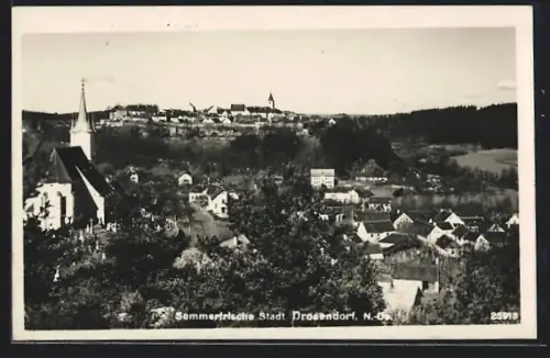 AK Drosendorf /N.-Ö., Totalansicht mit Kirche