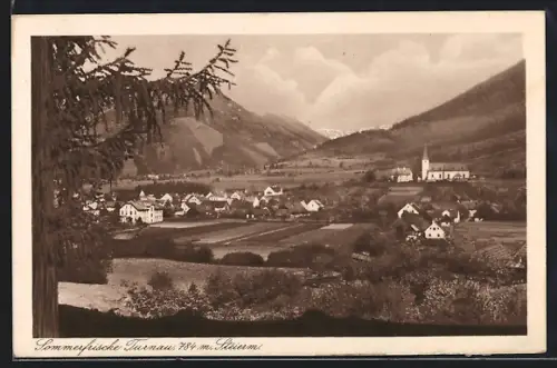 AK Turnau /Steiermark, Gesamtansicht mit Umgebung aus der Vogelschau