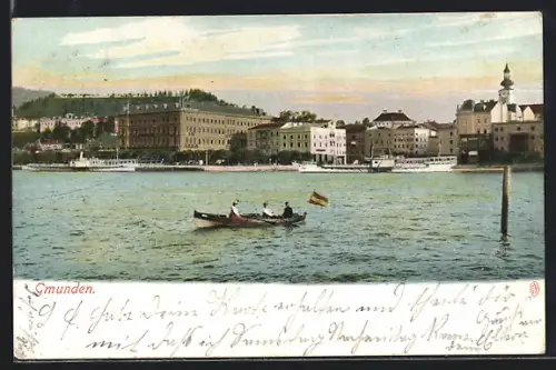 AK Gmunden, Ruderer auf dem See