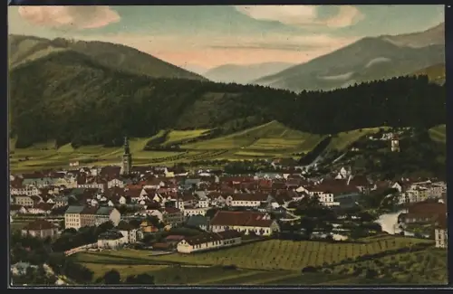 AK Bruck a. d. Mur, Totalansicht aus der Vogelschau