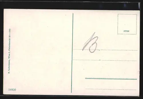 AK Kirchschlag, Ortsansicht mit Schlossruine