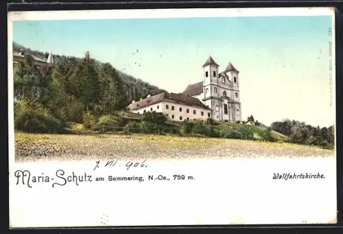 AK Maria-Schutz am Semmring, Blick auf die Wallfahrtskirche