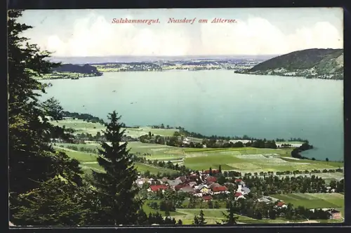 AK Nussdorf a. Attersee, Ortspanorama