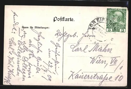 AK Greifenstein / Donau, Blick zur Burg Greifenstein