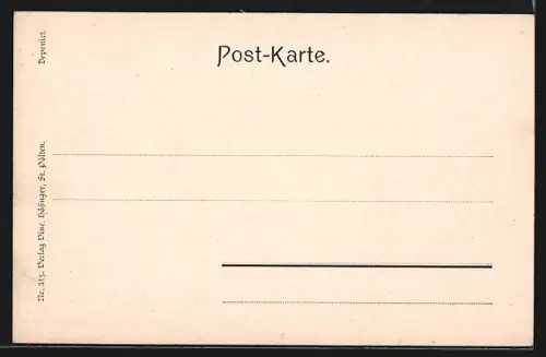 AK St. Pölten, Rathausplatz mit Franziskaner-Kloster